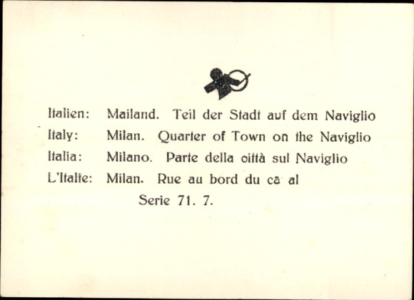 Stereofoto Milaan Milaan Lombardia, stadsdeel aan de Naviglio