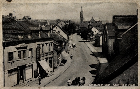 Postcard Schiffweiler in Saarland, Adolf-Hitler-Straße