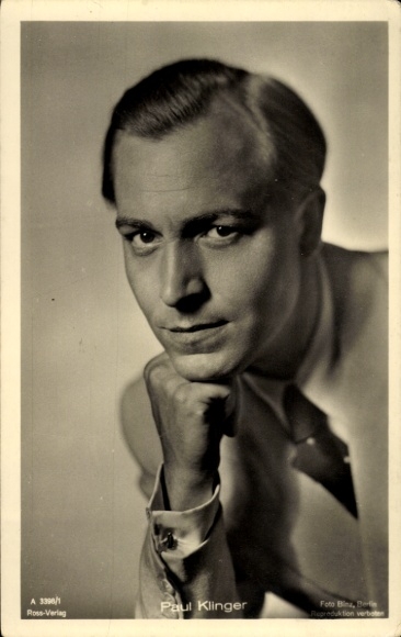 Ak Schauspieler Paul Klinger, Portrait, Ross A 3398/1, Autogramm