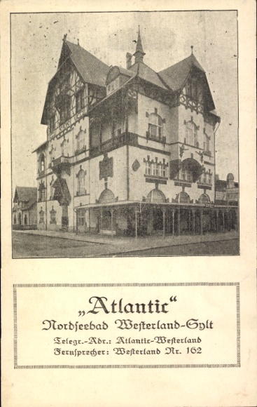 Ak Westerland auf Sylt, Atlantic, Villa, Hotel