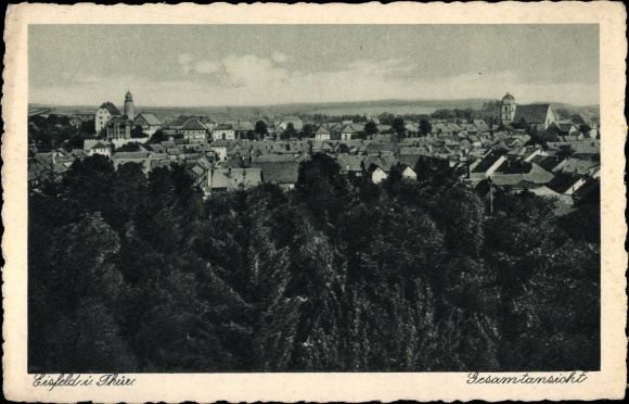Postcard Eisfeld in Thuringia, general view