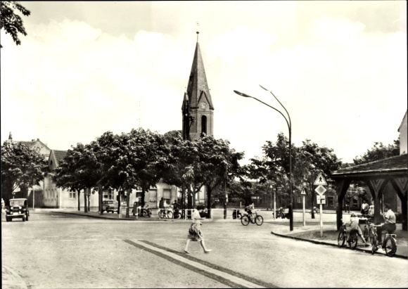 Postcard Großräschen in Lower Lusatia, Square of Unity