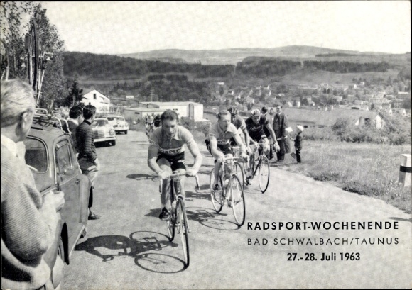 Ak Bad Schwalbach im Taunus, Radsport-Wochenende 1963, Radfahrer