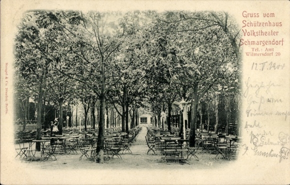 Postcard Berlin Wilmersdorf Schmargendorf, Schützenhaus Volkstheater