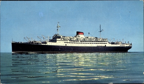 Postcard Italian Line, MN Vulcania, MN Saturnia, steamship