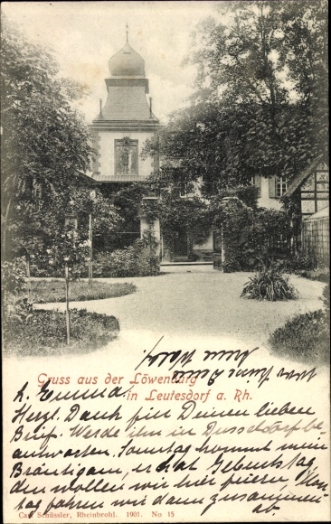PC Leutesdorf Rhineland Palatinate, Löwenburg, garden, tower
