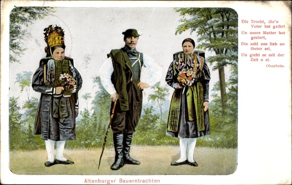 Ak Altenburger Bauerntrachten, Thüringer Trachten