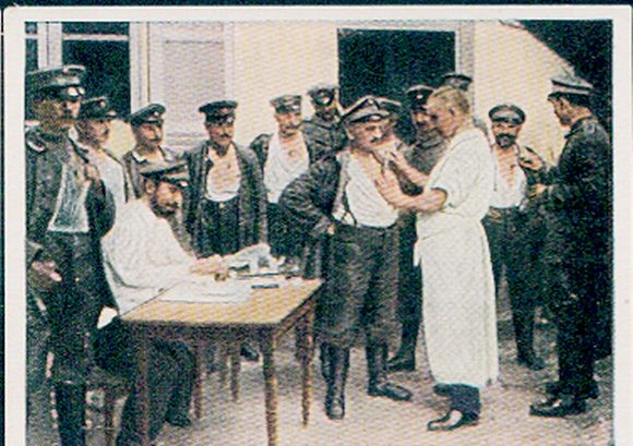 Sammelbild Der Weltkrieg 1915, Die große Offensive gegen Russland Nr. 53 Schutzimpfung im Felde