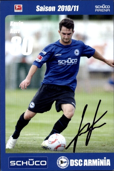 Autograph card footballer Kevin Kerr, DSC Arminia Bielefeld, autograph
