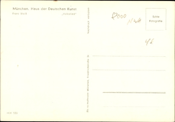 Artist Postcard Weiß, Franz, folk song, HDK 533, naked women on a cart