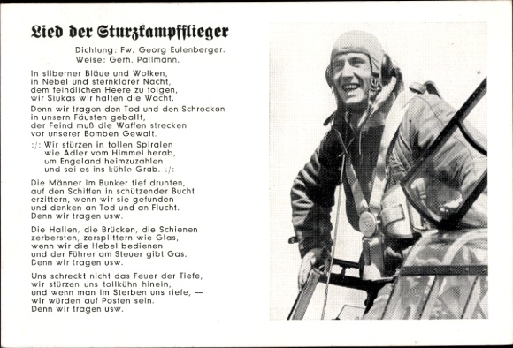 Lied Ak Lied der Sturzkampfflieger, Deutsche Luftwaffe, Fw. Georg Eulenberger, Gerh. Pallmann