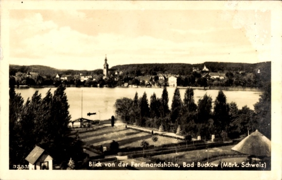 KP Buckow w Märkische Schweiz, widok z kościoła Ferdinandshöhe
