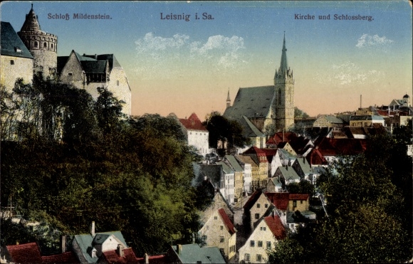 KP Leisnig an der Mulde Saksonia, zamek Mildenstein, kościół, Schlossberg