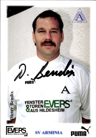 Autogrammkarte Co Trainer Dieter Bendix, SV Arminia Hannover, Autogramm
