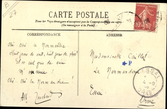 Postcard Broglie Eure, Le Chateau