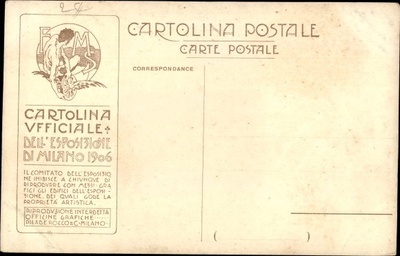 Kunstenaar Briefkaart Milano Milaan Lombardia, Pilade Rocco, Galleria del Lavoro