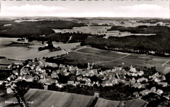 Postcard Böhringen (Urach district) in the Swabian Alb, aerial photograph