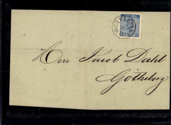 Michel No. 8 "Carlstad 1864", complete folded letter