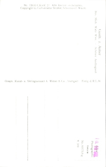 Postcard Gossersweiler in der Pfalz, aerial photograph