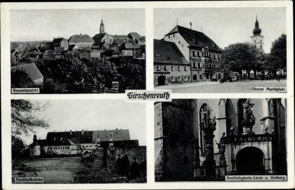 KP Tirschenreuth w Górnym Palatynacie w Bawarii, Kolumna Trójcy, Most Fischhof, rynek