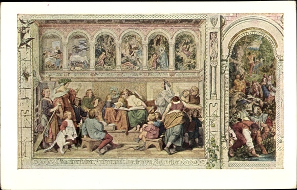 Artist PC Schwind, Moritz von, The fairy tale of the seven ravens, No. I, Brothers Grimm