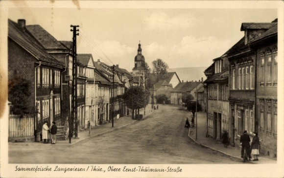 Ak Langewiesen Ilmenau am Thüringer Wald, Obere Ernst Thälmann Straße