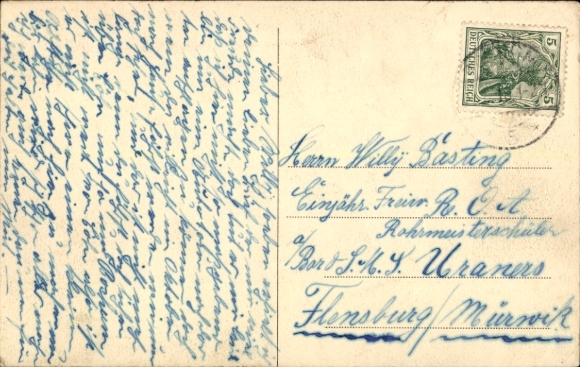 Postcard Bochum in the Ruhr area, Kortumstraße, lower part