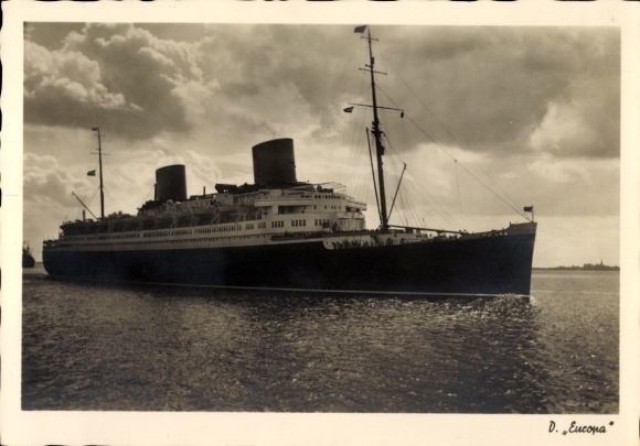 Postcard steamship Europa, North German Lloyd Bremen