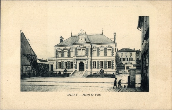 Ak Milly la Forêt Essonne, Hotel de Ville
