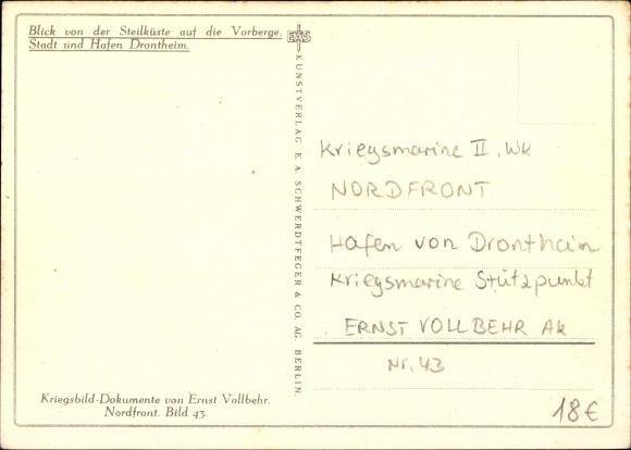 Artist PC Vollbehr, E., Trondhjem Trondheim Norway, Northern Front, Landscape