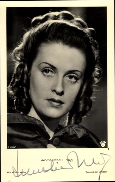 Postcard Actress Anneliese Uhlig, portrait