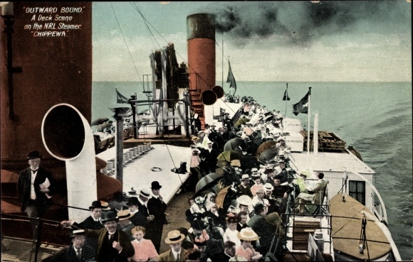 KP NRL Steamer Chippewa, Niagara River Line, Outward Bound