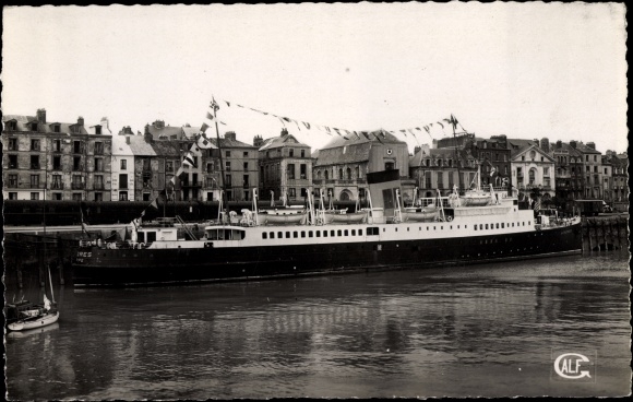 Ak Dieppe Seine Maritime, Paquebot Londres, Dampfschiff, SNCF