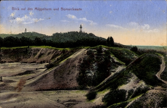 Ak Berlin Köpenick, Müggelturm, Bismarckwarte
