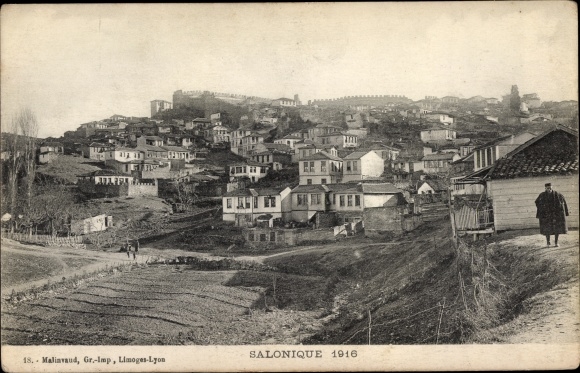 KP Saloniki Saloniki Grecja, widok na miasto, rok 1916