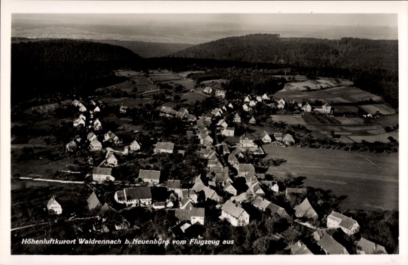 Postcard Waldrennach Neuenbürg an der Enz Black Forest, aerial photograph