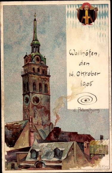 Artist Postcard Kley, Heinrich, Munich, Petersturm