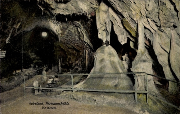 Rübeland Oberharz am Brocken, Hermannshöhle, The Pulpit, Stalactites, Cave Landscape