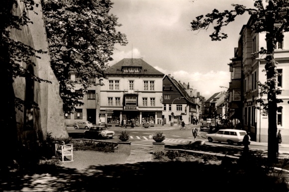 Ak locatie in Lippe, stadscentrum, Bergstraße, auto's