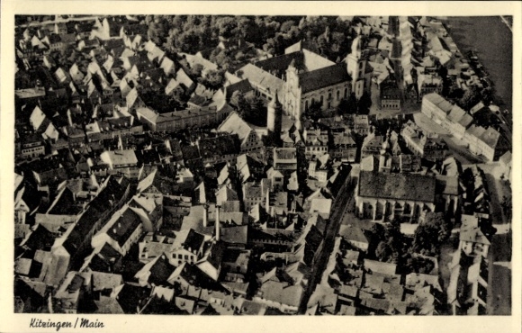 Ak Kitzingen in Mainfranken Bayern, Fliegeraufnahme
