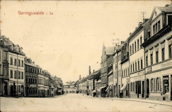 Ak Geringswalde Sachsen, Geringswalde i. Sa, Straßenansicht,  Gebäude