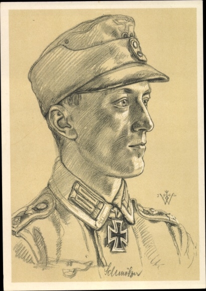 Artist PC Willrich, Wolfgang, Knight&#39;s Cross bearer Oberwachtmeister Schmölzer, VDA E 71