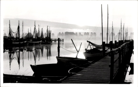 Photo Postcard Kirchdorf Island Poel Mecklenburg, harbor, fishing boats