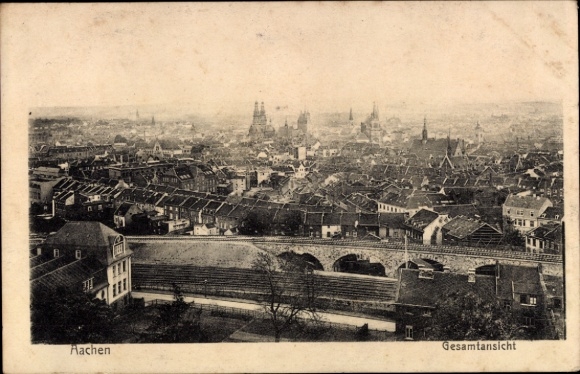 Ak Aachen, Gesamtansicht, Panorama