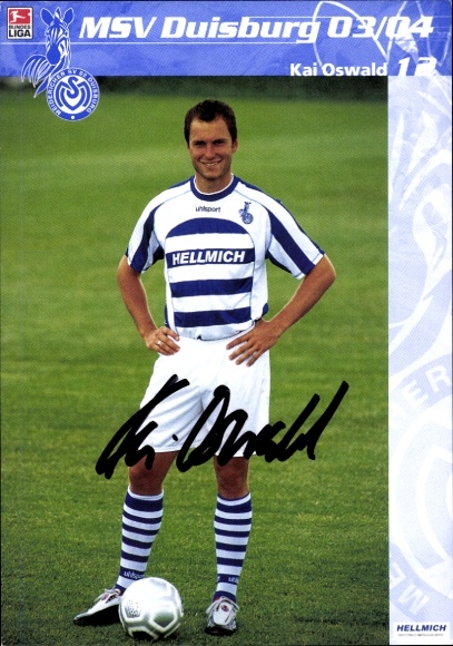Autogrammkarte Fußballer Kai Oswald, MSV Duisburg, Autogramm