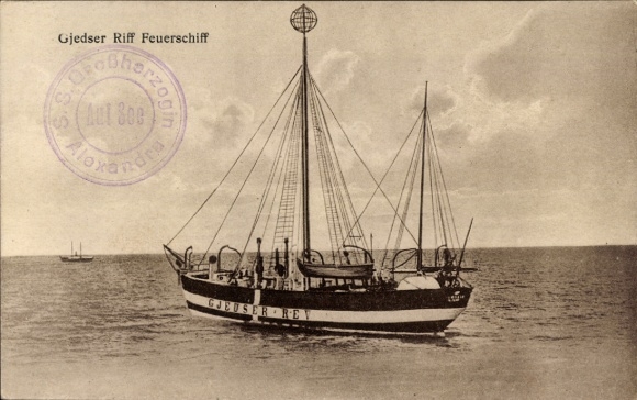 Postcard Lightship Gjedser Reef, Gjedser Rev