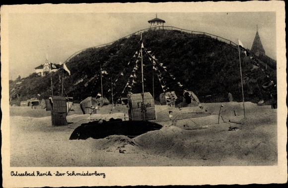 Postcard Ostseebad Rerik, Schmiederberg, beach party