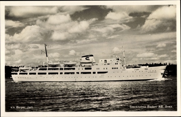 Ak Stoom boot SS Birger Jarl, Stockholms Rederi Ab Svea