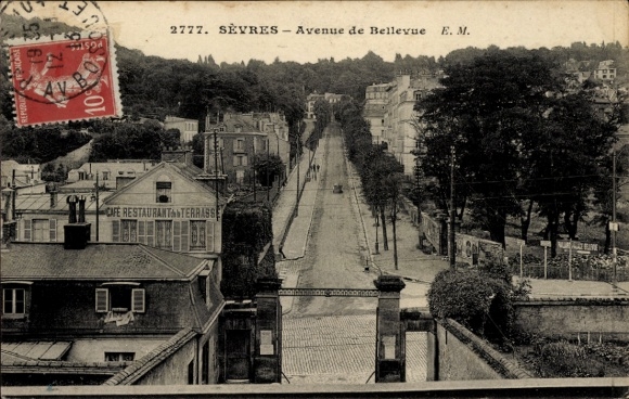 Postcard Sèvres Hauts de Seine, Avenue de Bellevue