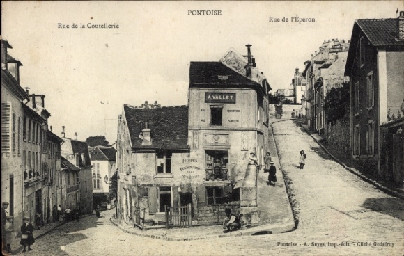 CPA Pontoise Val d'Oise, Rue de la Coutellerie, Rue de l'Éperon